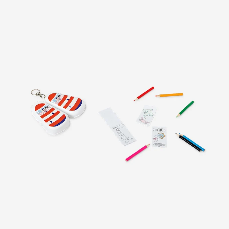 Mini coloured pencils with colouring book