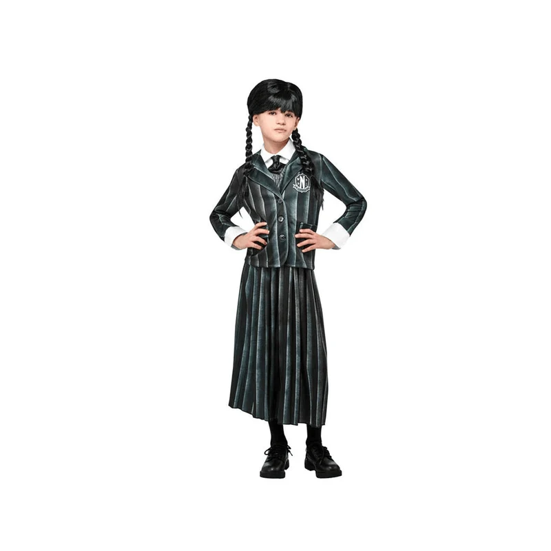 Disfraz Infantil de Miércoles Addams en Talla 9-10 años