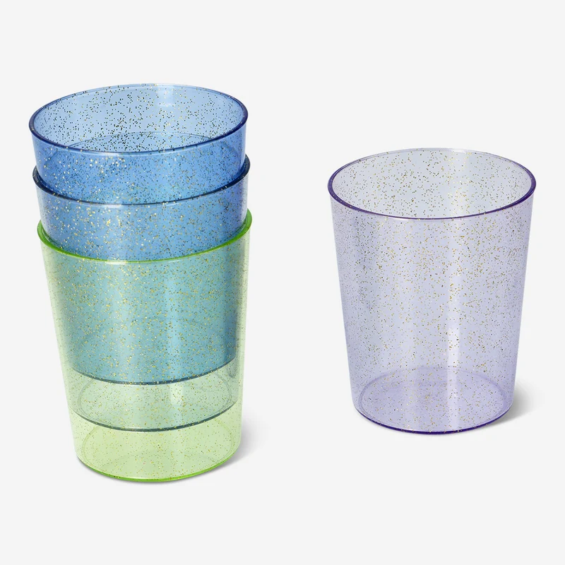 Reusable glitter cups - 4 pcs