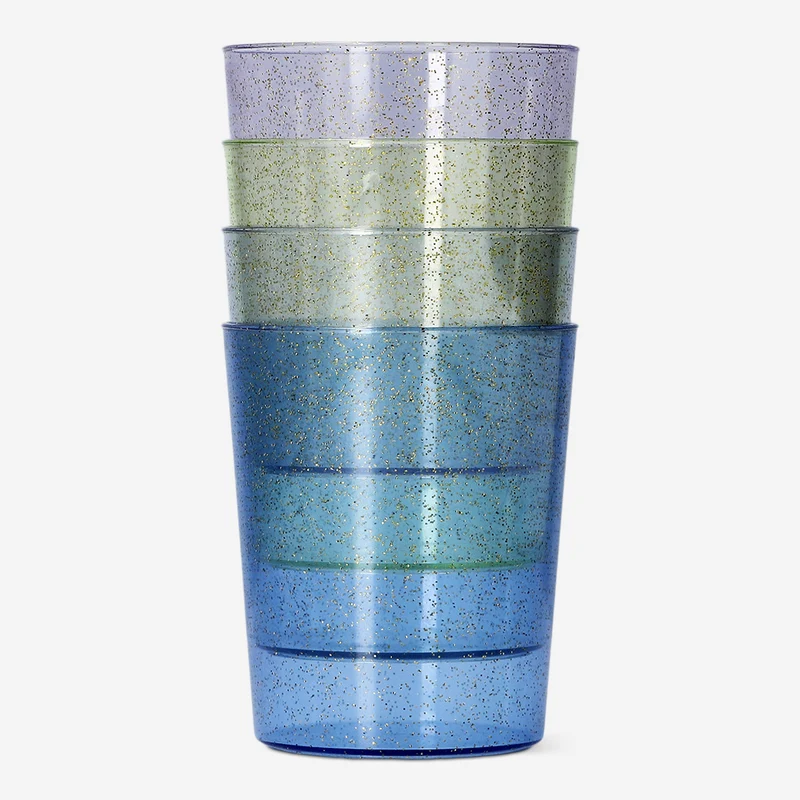 Reusable glitter cups - 4 pcs