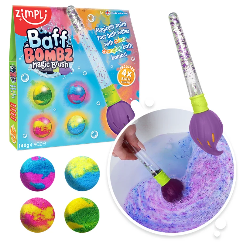Pincel mágico mas 4 bombas de baño · Zimpli