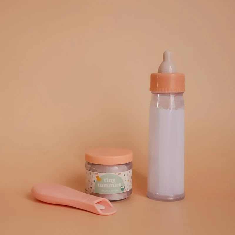 Biberon Mágico y Potito de Cereales con cuchara para muñecos · Tiny Harlow