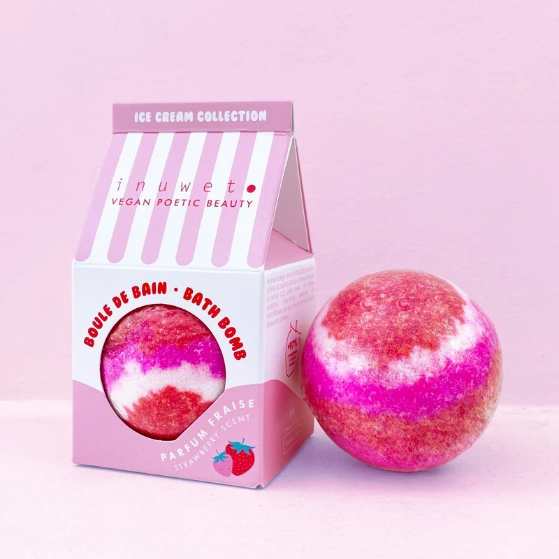 Bomba de baño helado fresa · Inuwet
