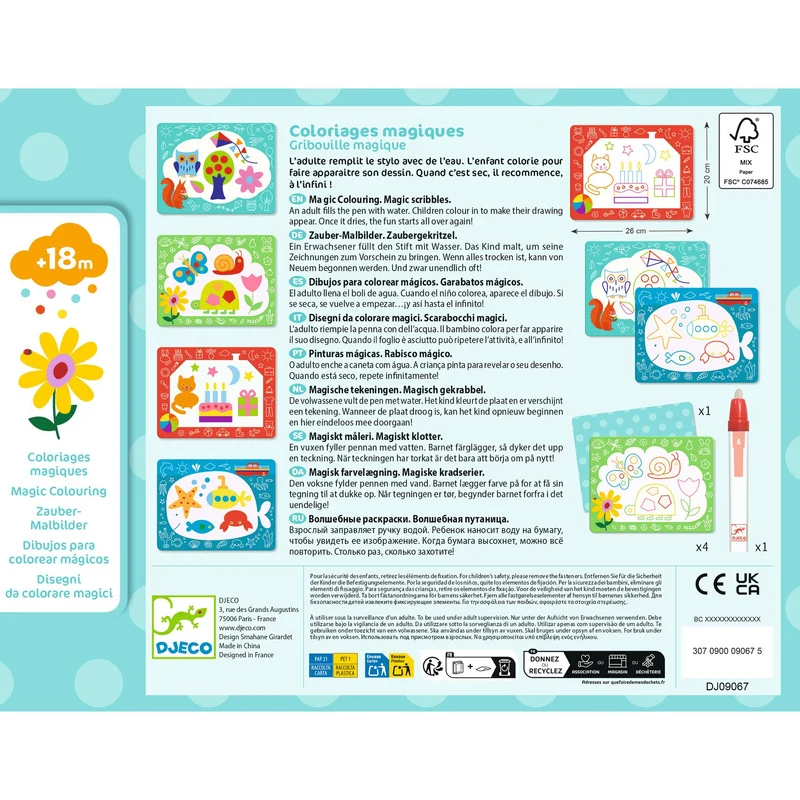 Colorear Mágico con agua Garabatos Mágicos