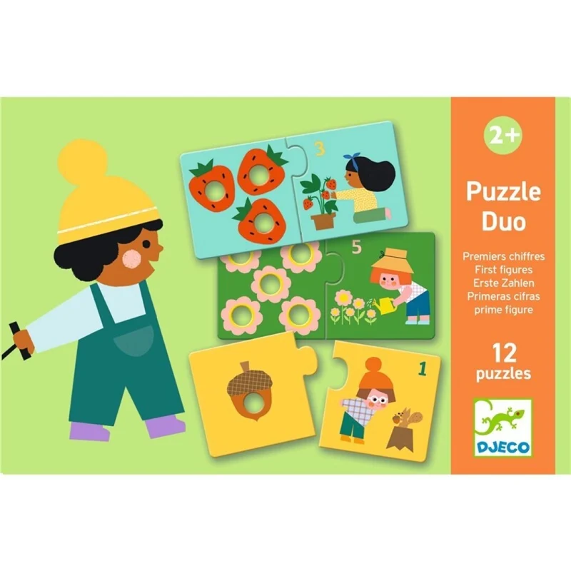 Puzzle dúo Primeras Cifras · Djeco