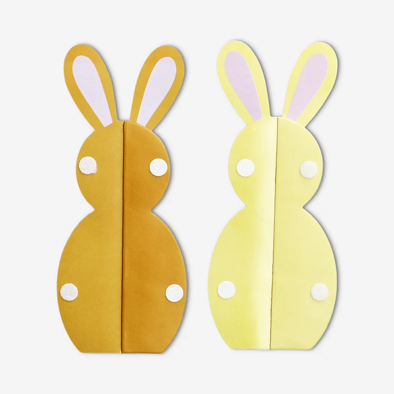 Honeycomb Easter bunnies paper decorations - 2 pcs