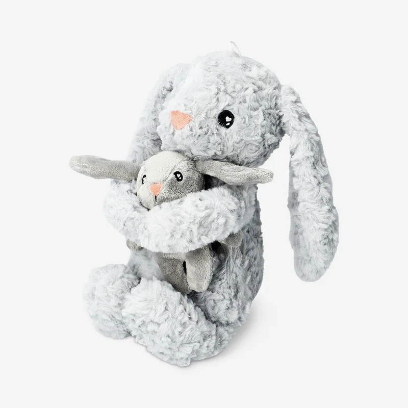 Plush toy - Grey bunny with baby