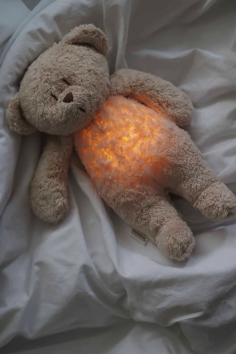 Peluche Luz-Sonido Oso Orgánico Moonie 2.0 Grey