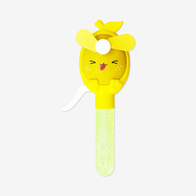 Yellow lemon soap bubbles