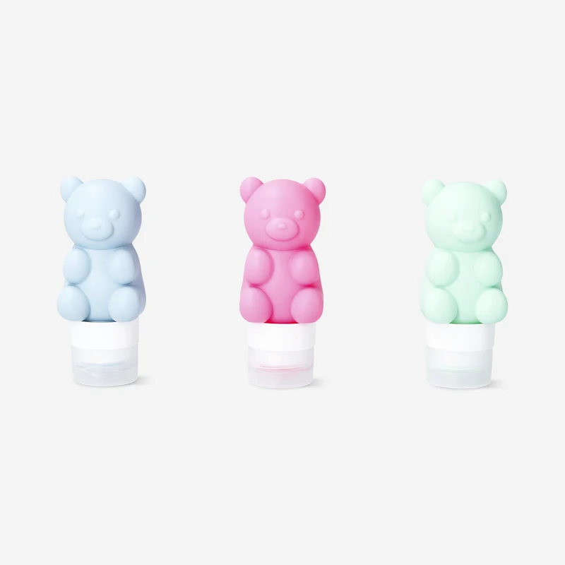 Gummy bear travel bottle set - 3 pcs