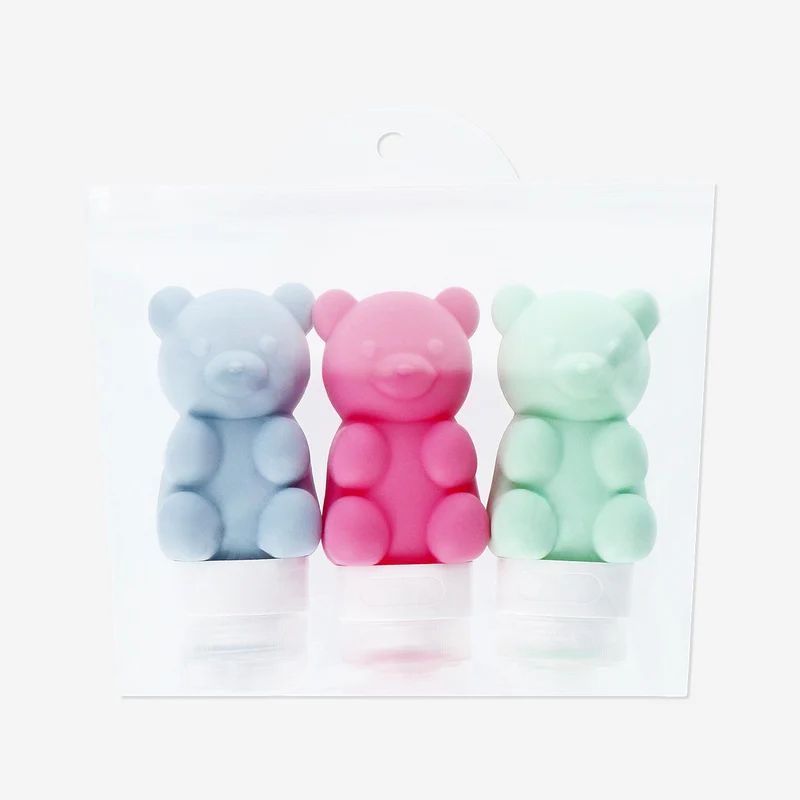 Gummy bear travel bottle set - 3 pcs