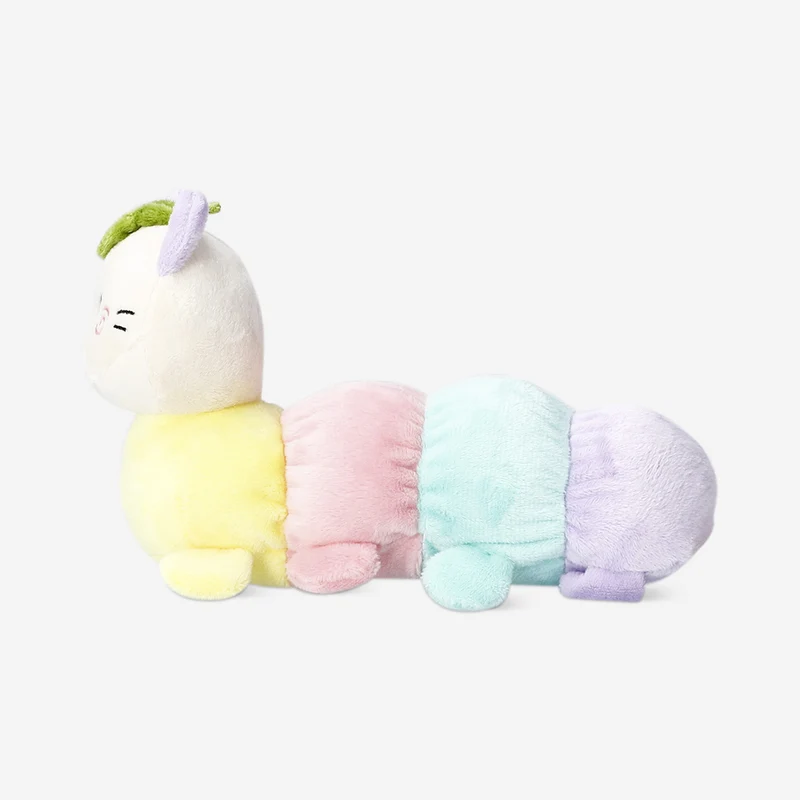 Plush toy - Cat as colourful caterpillar