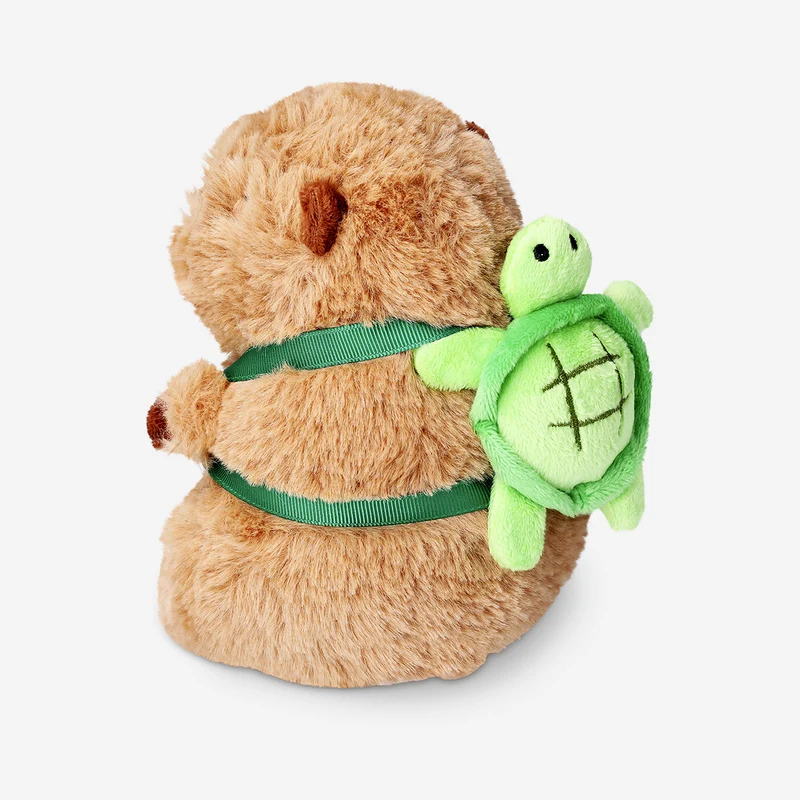 Plush toy - Capybara with tortoise backpack