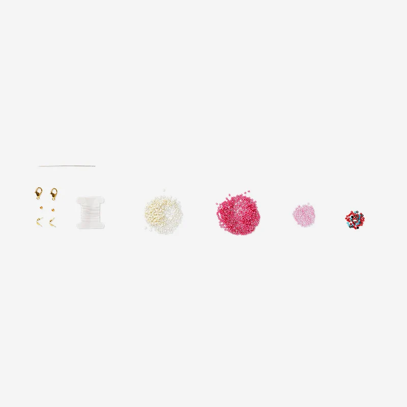 DIY glass bead necklaces - 2 pcs