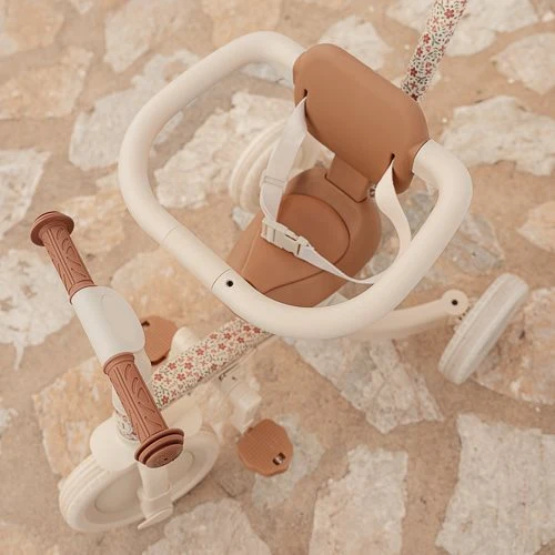 Triciclo con barra Blanco Flores · Little Dutch