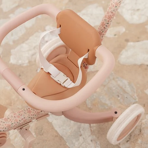 Triciclo con barra Rosa Flores · Little Dutch