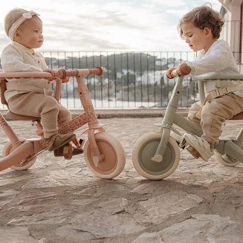 Triciclo con barra Rosa Flores · Little Dutch