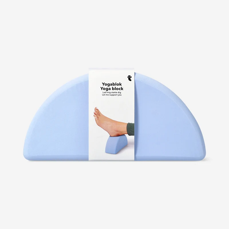 Blue curved yoga block