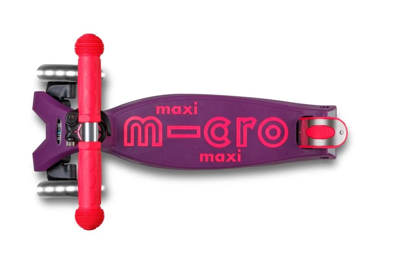 Patinete Maxi Deluxe Plegable Neón LED · Lila/Rosa
