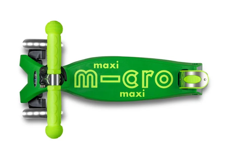 Patinete Maxi Deluxe Plegable Neón LED · Verde/Amarillo