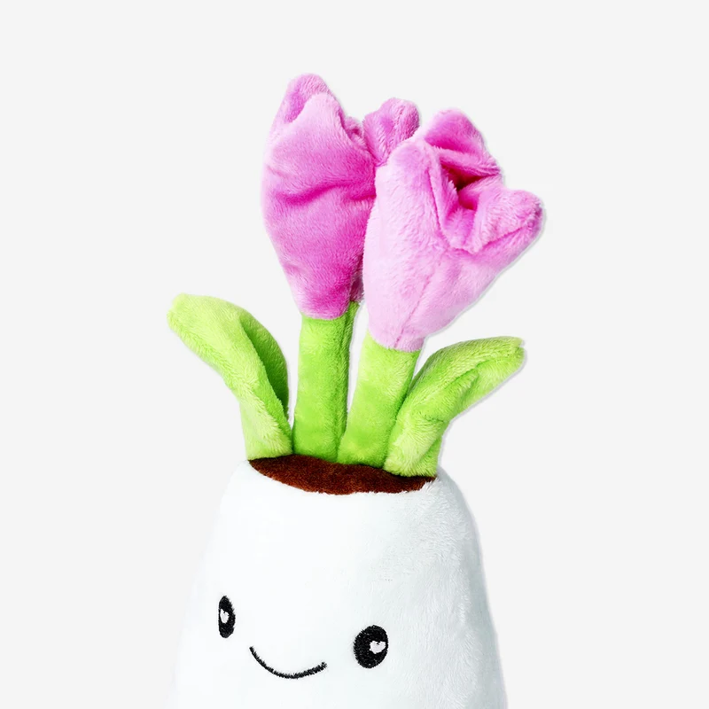 Plush toy - Smiling tulips in vase