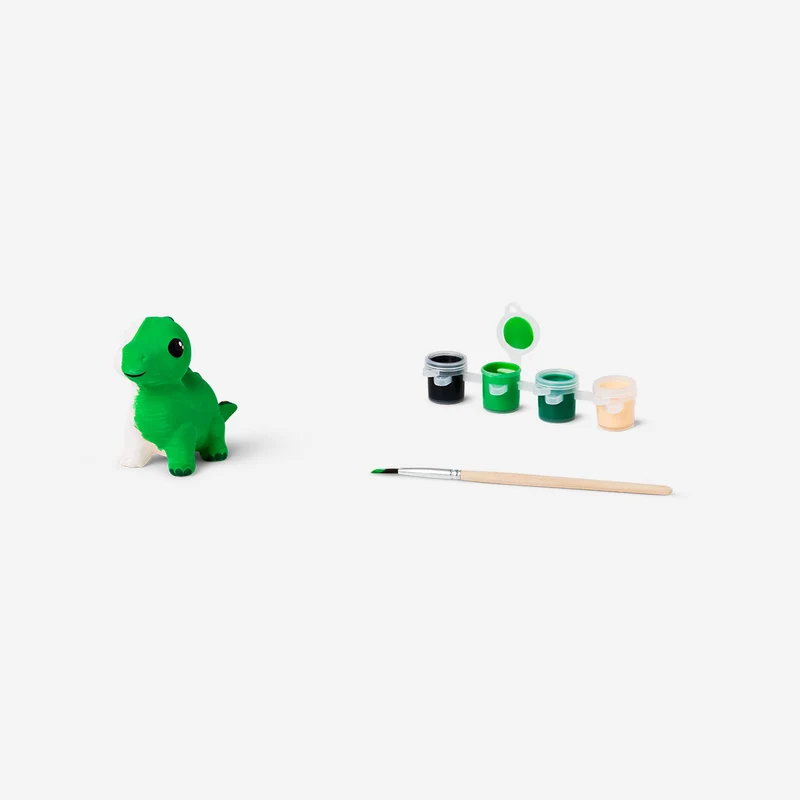 DIY ceramic dinosaur with paint