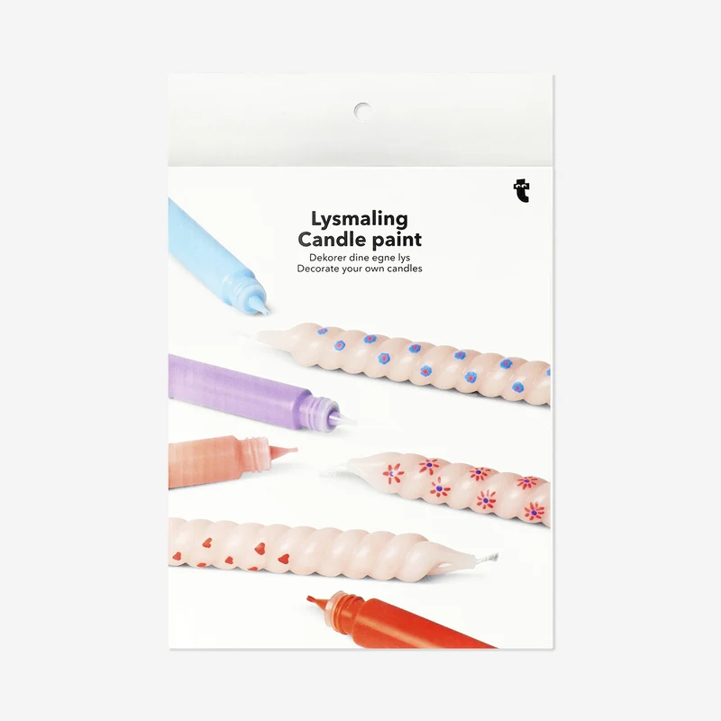 DIY painted candles - 3 pcs