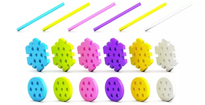 Bloques Meli · Basic Constructor 400 piezas Pastel