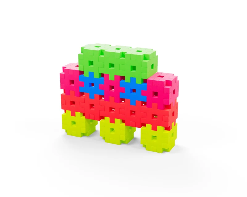 Bloques Meli · Basic Travel Box 500 piezas Neon