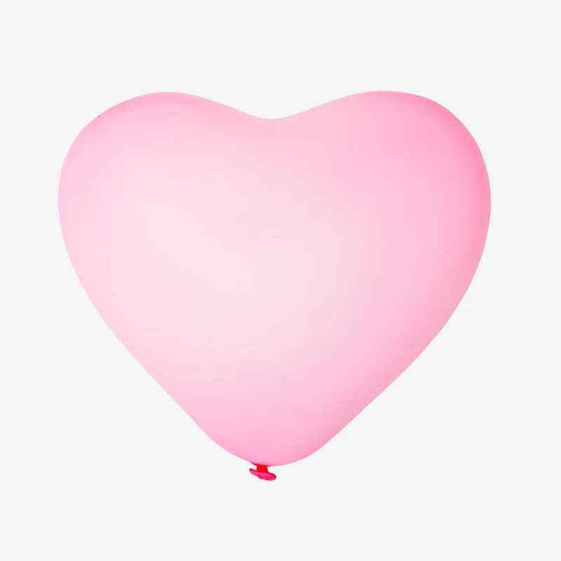 Heart balloons with confetti - 6 pcs