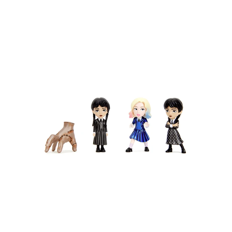Set de 4 Figuras de Metal 'Wednesday' (Miércoles Addams)