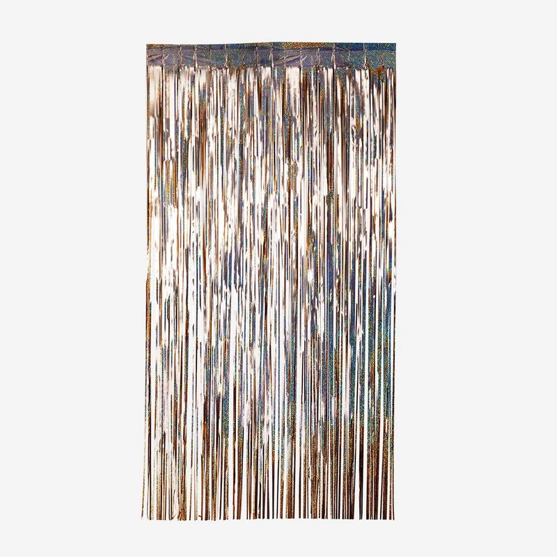 Gold curtain fringe garland - 250x100 cm