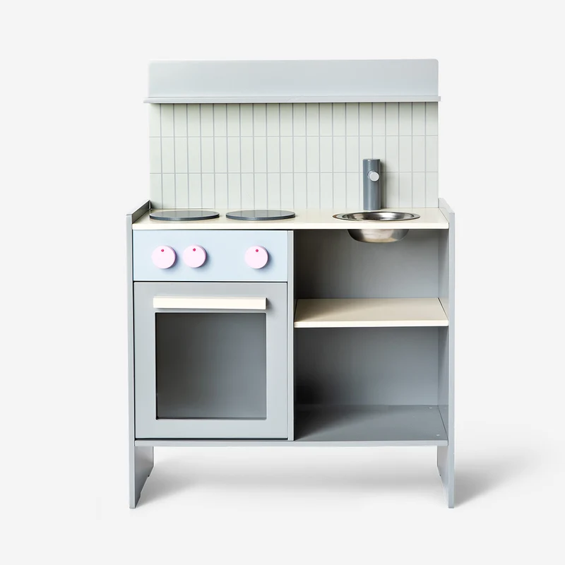 Wooden play kitchen set - 56 cm