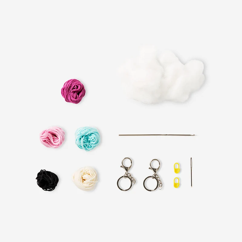 DIY crochet keyrings - 2 pcs