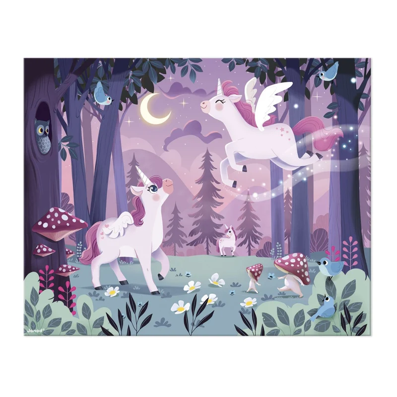 Puzzle 54 piezas - Unicornios · Janod