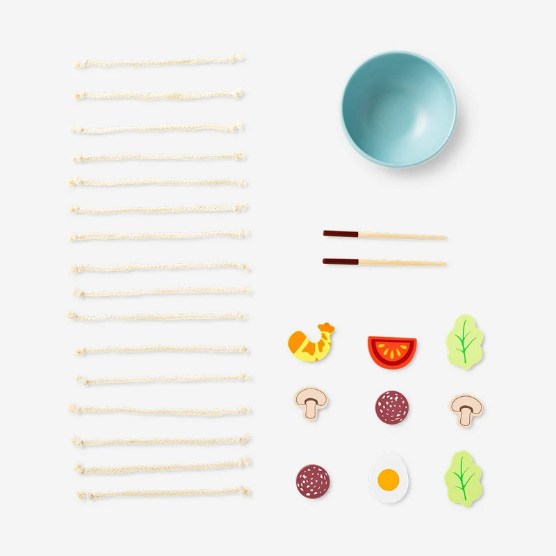 Wooden ramen play set