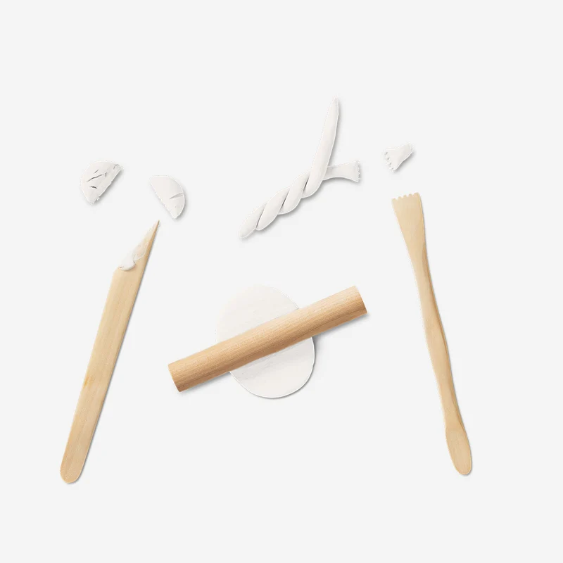 White air drying clay