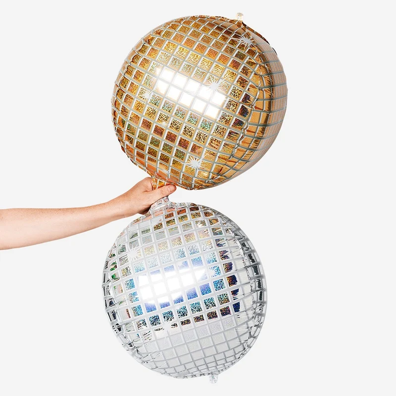 Disco ball foil balloon set - 3 pcs