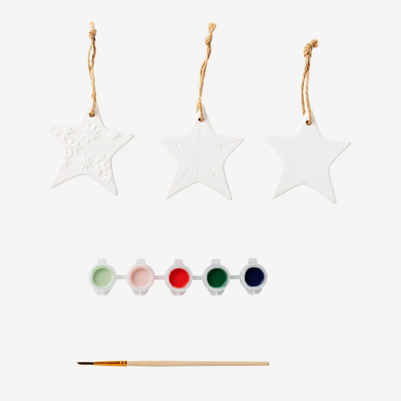DIY ceramic star ornaments