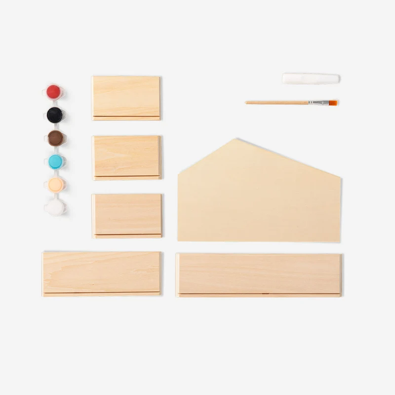 DIY wooden nativity play