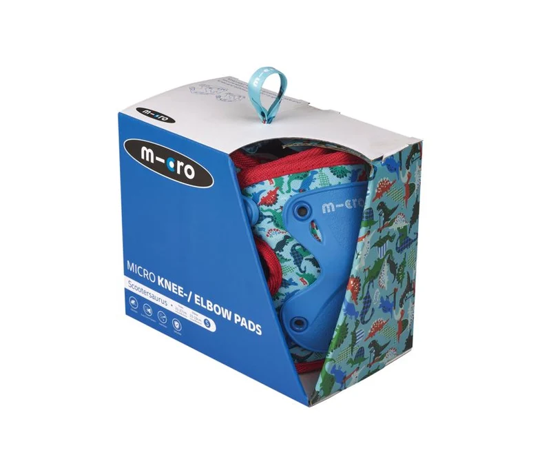 Pack Rodilleras y coderas Dinosaurio Talla S