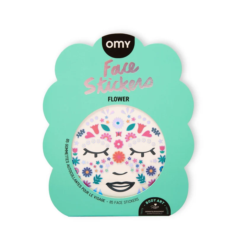 Pegatinas de cara Flower · OMY