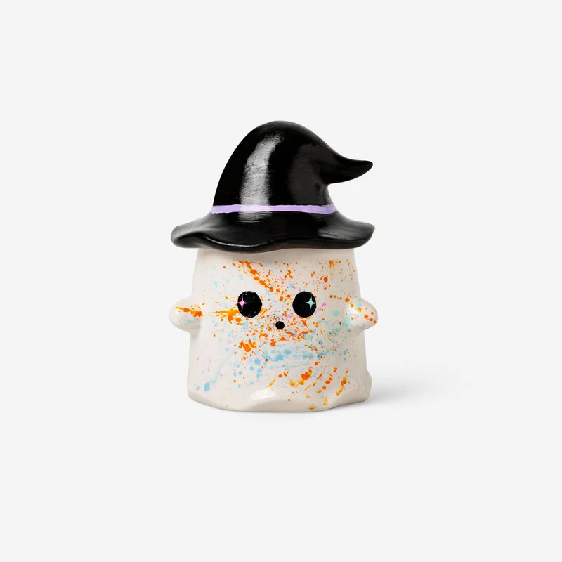 DIY ghost mug with lid and paint