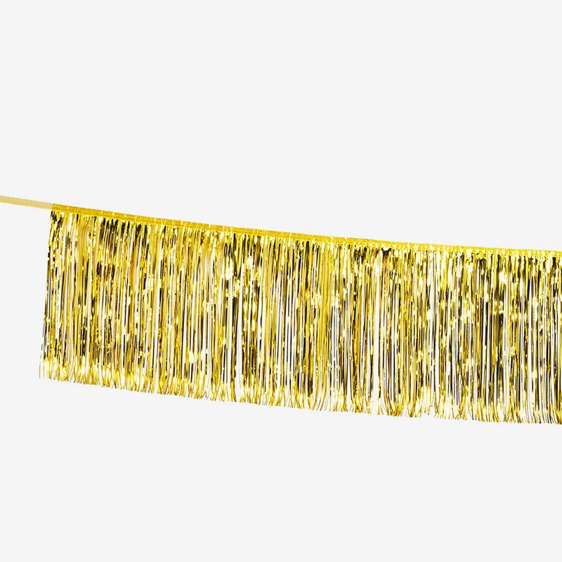 Gold fringe garland - 300 cm