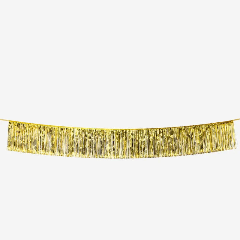 Gold fringe garland - 300 cm