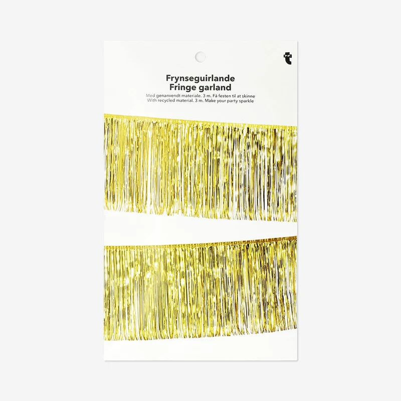 Gold fringe garland - 300 cm