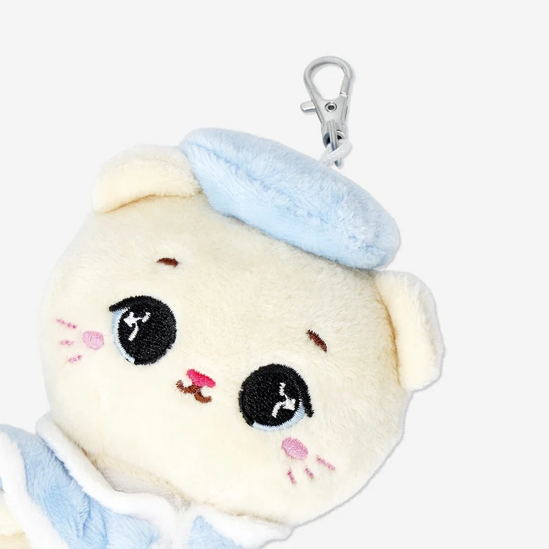 Plush toy - Cat in winter coat with key ring