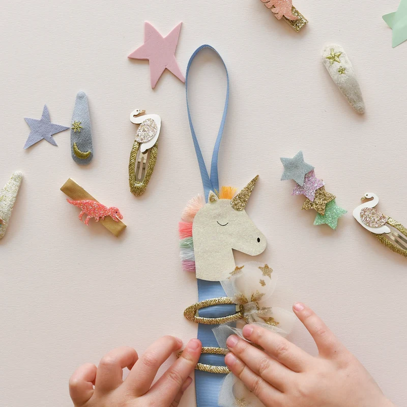 Colgador Clips Pelo · Rainbow Unicorn