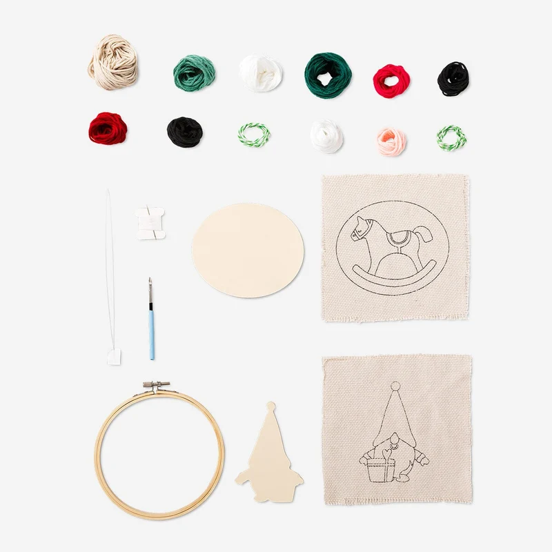 Christmas punch needle set - 2 pcs