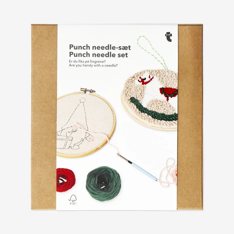 Christmas punch needle set - 2 pcs